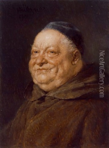 Portrat Eines Monches Oil Painting - Eduard von Gruetzner
