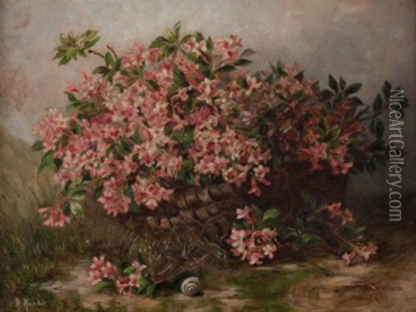 Alpenrose Von Der Rax Oil Painting - Hermine Haader