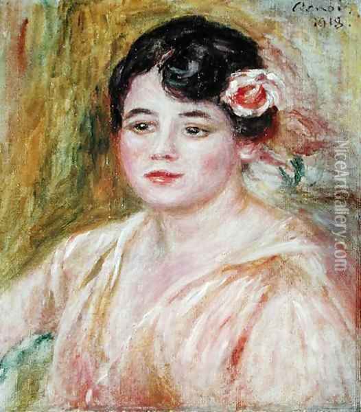 Portrait of Adele Besson 1918 Oil Painting - Pierre Auguste Renoir