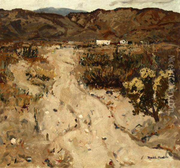 Desert Road Oil Painting - Thomas Lorraine Hunt