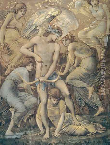 Cupid's Hunting Fields 2 Oil Painting - Sir Edward Coley Burne-Jones