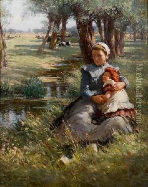 An Afternoon Nap Oil Painting - William Kay Blacklock