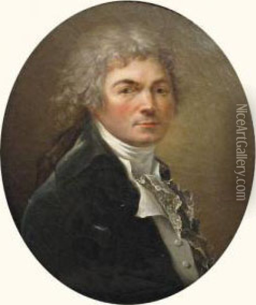 Portrait De Gentilhomme Oil Painting - Louis Rolland Trinquesse