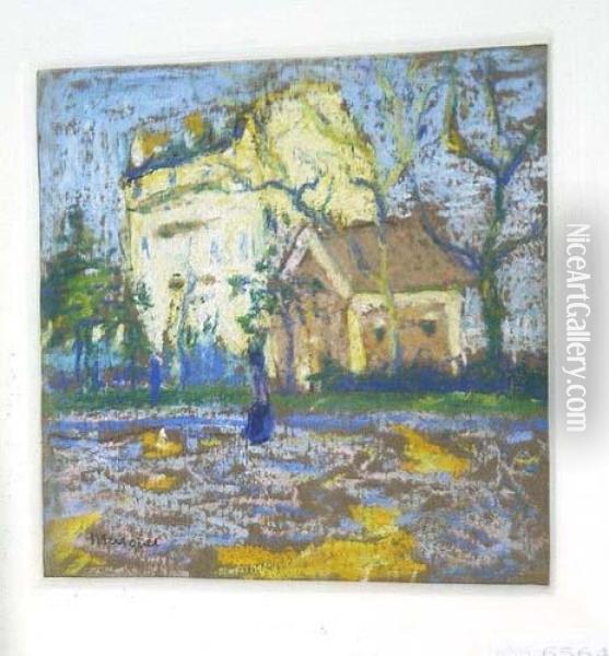 Haus Mit Garten In Der Normandie. Um 1905. Oil Painting - Albert Marquet