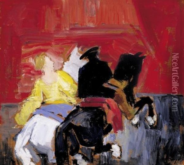 Circus (riders On The Ring) Oil Painting - Janos Vaszary