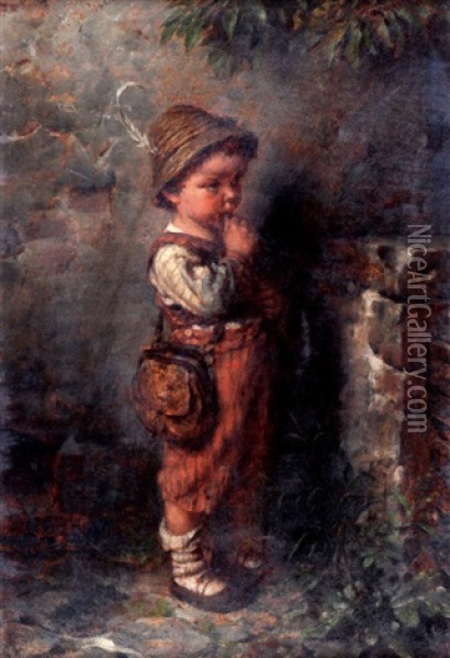 Boy Oil Painting - Hermann Kaulbach