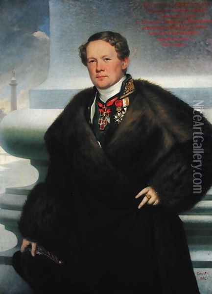 Auguste Ricard de Montferrand (1786-1856) 1842 Oil Painting - Joseph-Desire Court