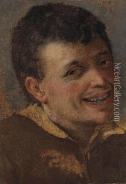 Head Of A Laughing Boy Oil Painting - Annibale Carracci