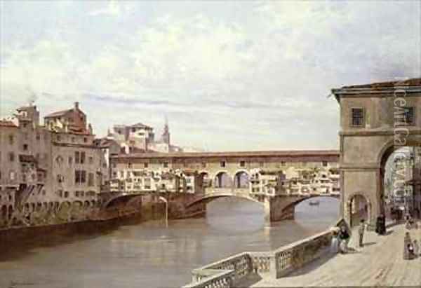 The Pontevecchio, Florence Oil Painting - Antoinetta Brandeis