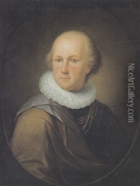 Bildnis Des Phillipp Carl Freiherrn Von Wambold Oil Painting - Casper Carl Felsel