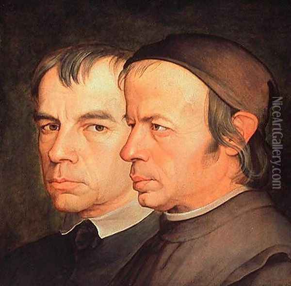 The Eberhard Brothers 1822 Oil Painting - Johann Anton Alban Ramboux