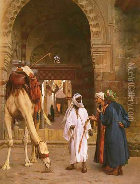 Arabs Arguing Oil Painting - Jean-Leon Gerome