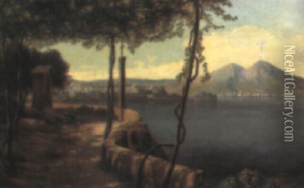 Golf Von Neapel Oil Painting - Thorald Laessoe
