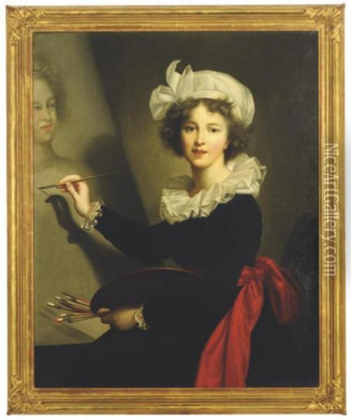 Self-portrait Of The Artist Oil Painting - Elisabeth Vigee-Lebrun