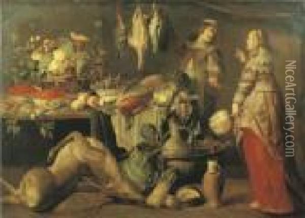 Gentildonna Al Mercato Oil Painting - Frans Snyders