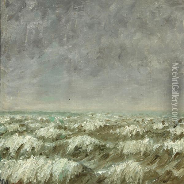 Seascape Oil Painting - Michael Ancher