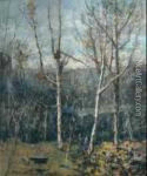 Paesaggio Invernale A Frignano Oil Painting - Attilio Pratella