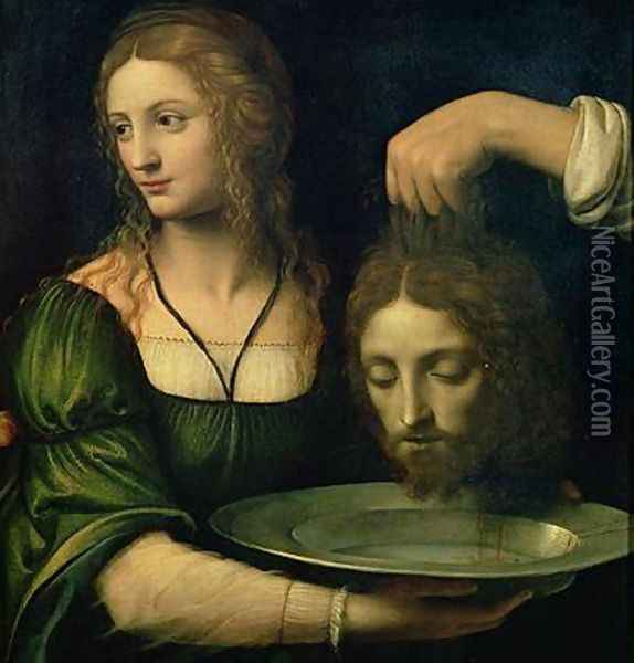 Salome with the Head of St John the Baptist Oil Painting - Bernardino Luini