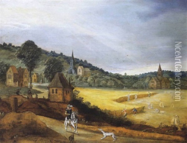 Landschaft Mit Falkenjager Oil Painting - Frans de Momper
