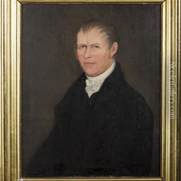 Portrait Of Dr. John Mclellan Of Livingston, New York Oil Painting - Ammi Phillips