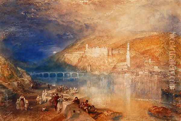 Heidelberg: Sunset, c.1840-42 Oil Painting - Joseph Mallord William Turner
