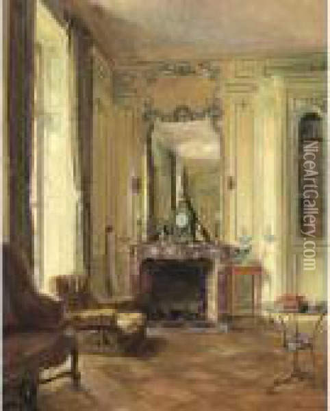 The Library, Breau Oil Painting - Walter Gay