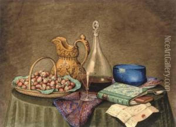 The Ingredients For A Summer Picnic Oil Painting - Mary Ellen Best