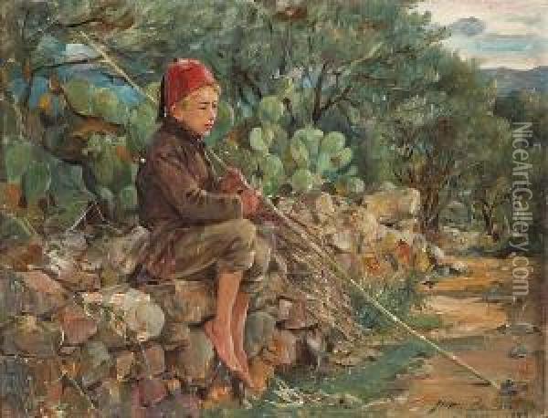 The Bandit's Son, Corsica Oil Painting - Henry Bacon