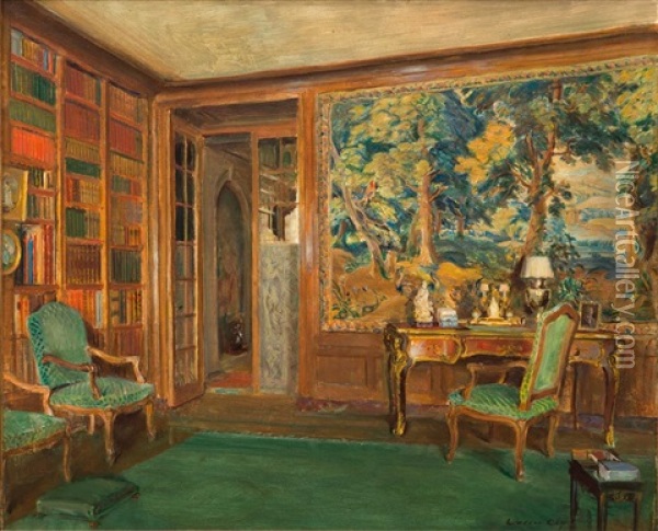 The Library Of Mrs. Oliver Gould Jennings Oil Painting - Walter Gay