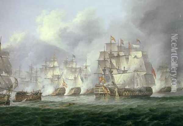 Battle of Cape St Vincent 14th February 1797 the British defeat the Spanish Oil Painting - Thomas Luny