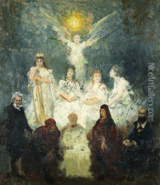 Apotheosis Of The Art Oil Painting - Ilya Repin