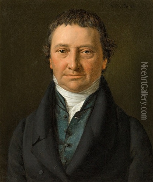 Portrait Of A Gentleman Oil Painting - Ferdinand Georg Waldmueller