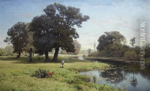 River Gnilitsa Oil Painting - Vladimir Donatovitch Orlovsky