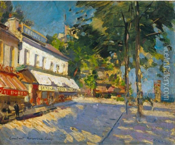 Street Scene, Nice Oil Painting - Konstantin Alexeievitch Korovin