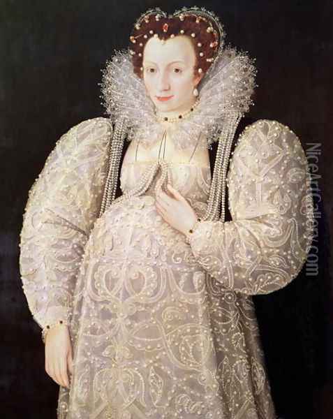 Unknown Lady, c.1595-1600 Oil Painting - William