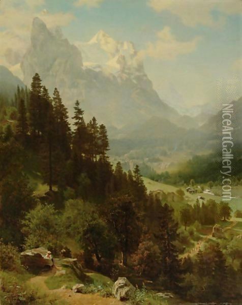 The Wetterhorn 2 Oil Painting - Albert Bierstadt