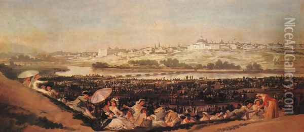 Festival At The Meadow Of San Isadore Oil Painting - Francisco De Goya y Lucientes