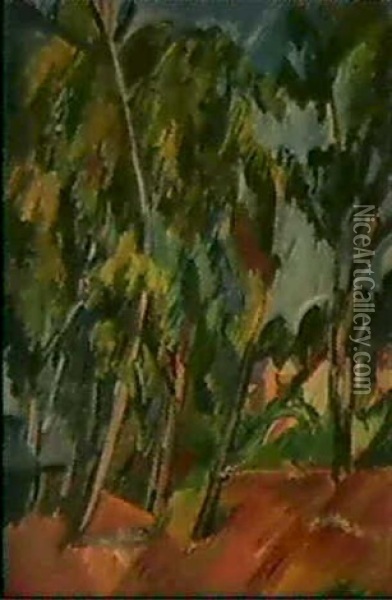 Landscape, Gaylordsville Oil Painting - Arshile Gorky