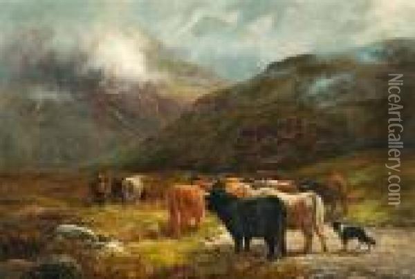 On The Road From Glencoe Oil Painting - Louis Bosworth Hurt