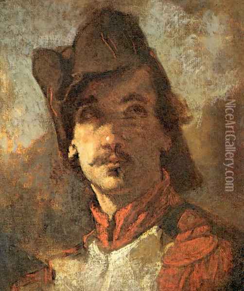 French Volunteer Oil Painting - Thomas Couture