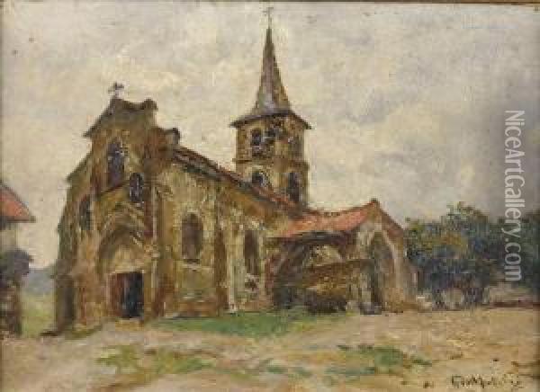 L'eglise Oil Painting - Georges Moteley