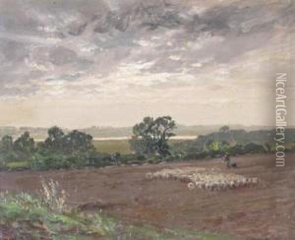 Near Maldon, Essex Oil Painting - Charles Smith