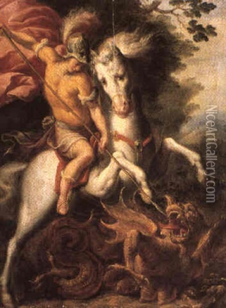 San Giorgio E Il Drago Oil Painting - Camillo Procaccini