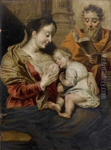 La Sainte Famille Oil Painting - Jan Cossiers
