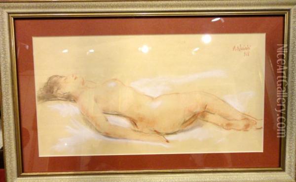 Nudo Femminile Oil Painting - Ambrogio Antonio Alciati