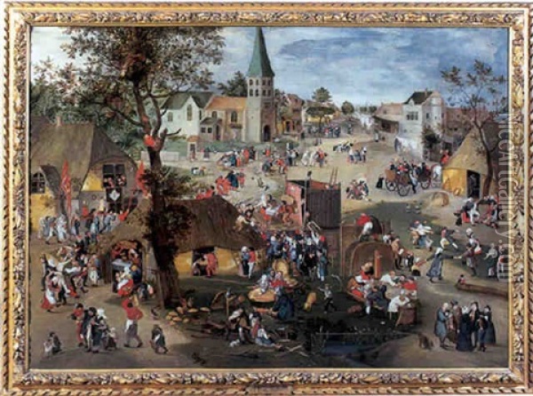 La Kermesse Des Archers, Ou La Kermesse D'hoboken Oil Painting - Pieter Balten