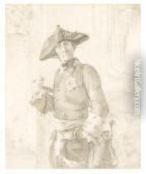 The Proud Officer Oil Painting - Adolph von Menzel