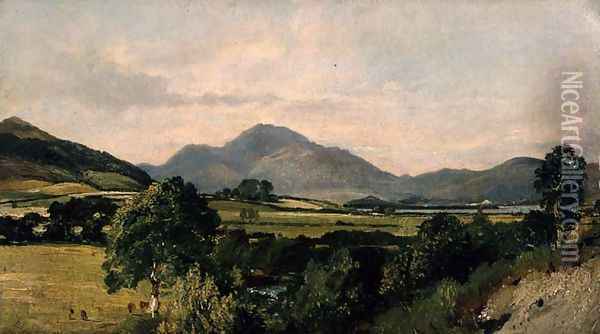 Lake District Scene Oil Painting - John Constable