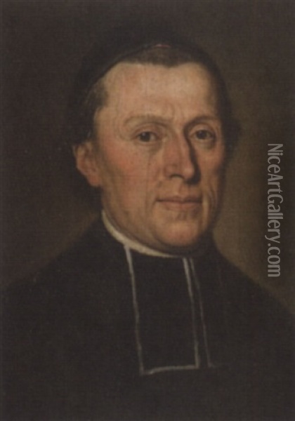 Portrat Des Pfarrers Mh Oil Painting - Joseph Reinhart