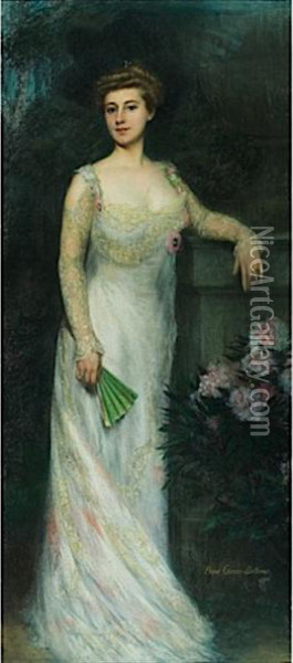 Portrait D'une Elegante Oil Painting - Pierre Carrier-Belleuse